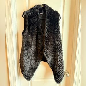 The Limited Black Faux Fur Vest